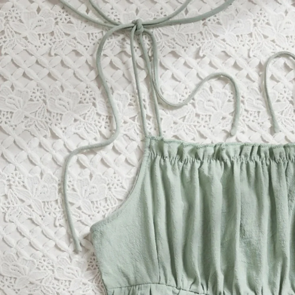 Solid Ruched Bust Cami Dress - Picture 3 of 5